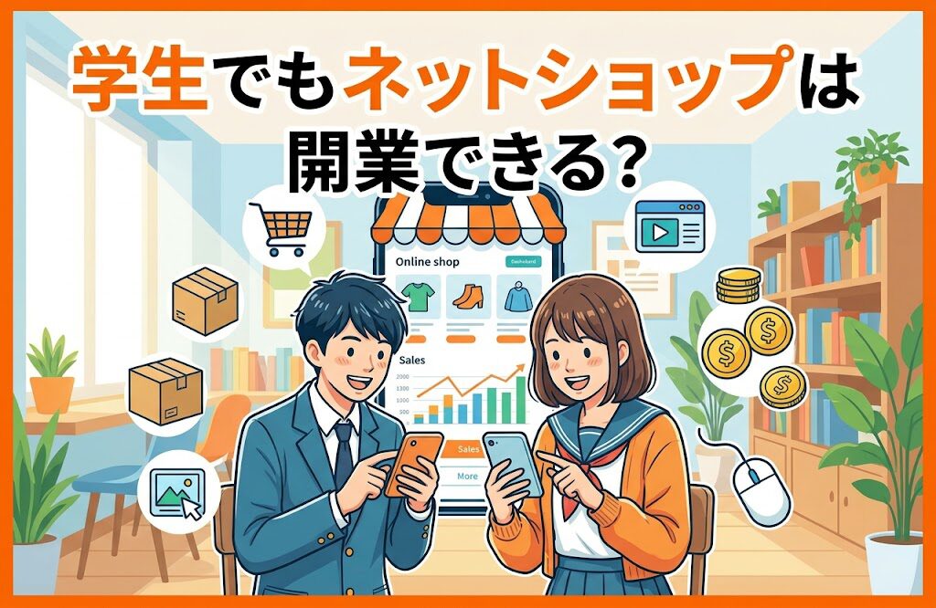 学生でもネットショップは開業できる？年齢条件と始め方を解説［中学生・高校生・大学生］