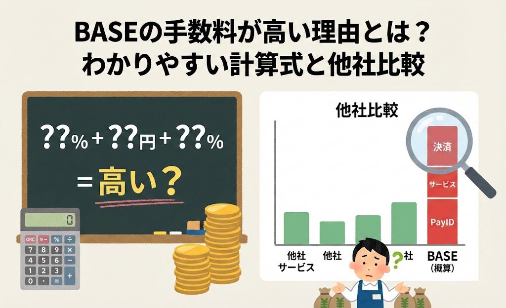 BASEの手数料が高いと感じる理由はコレ！わかりやすい計算式と他社比較
