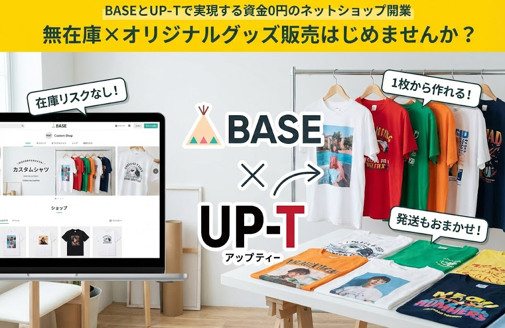 BASE × Up-T 連携で実現する！ネットショップの無在庫オリジナル商品販売