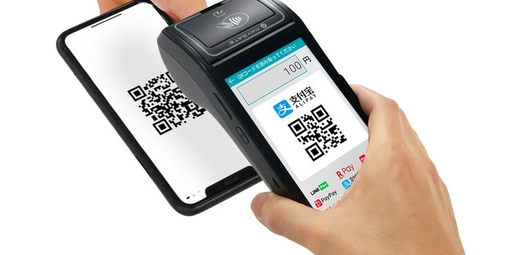 スマレジ・PAYGATE でCPM方式でQRコードを読み取りしている様子