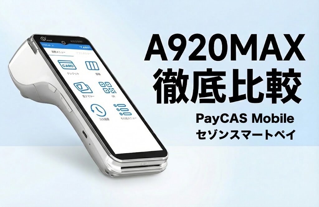 A920MAXの導入方法を比較！PayCAS Mobile・セゾンスマートペイの違いを解説