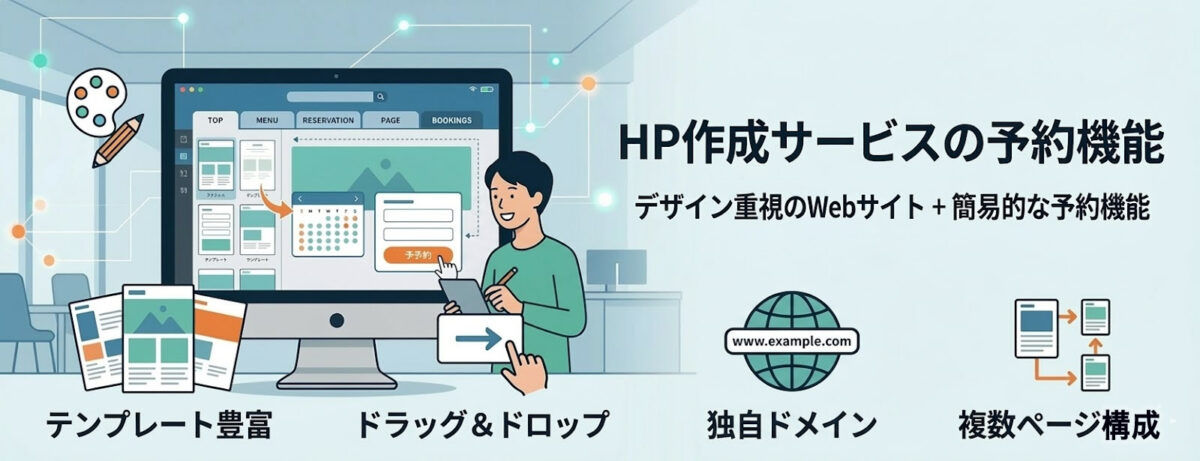 HP作成サービスの予約機能とは